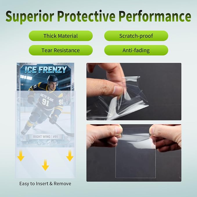 2400 Counts Card Sleeves for Trading Cards, Soft Penny Sleeves Clear Baseball - Image 4