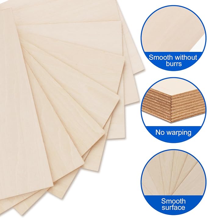 24 Pack Basswood Sheets 12"x12"x1/8", 3mm Basswood - Image 3