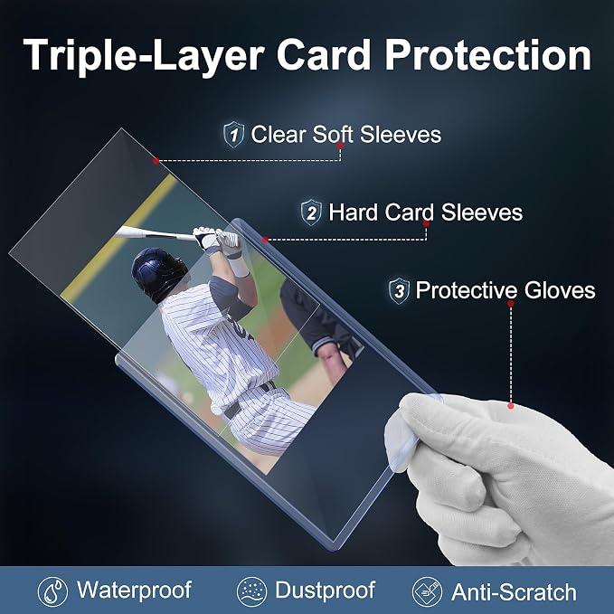 400 Card Sleeves Hard Plastic, Premium Trading Card Holder - Image 3