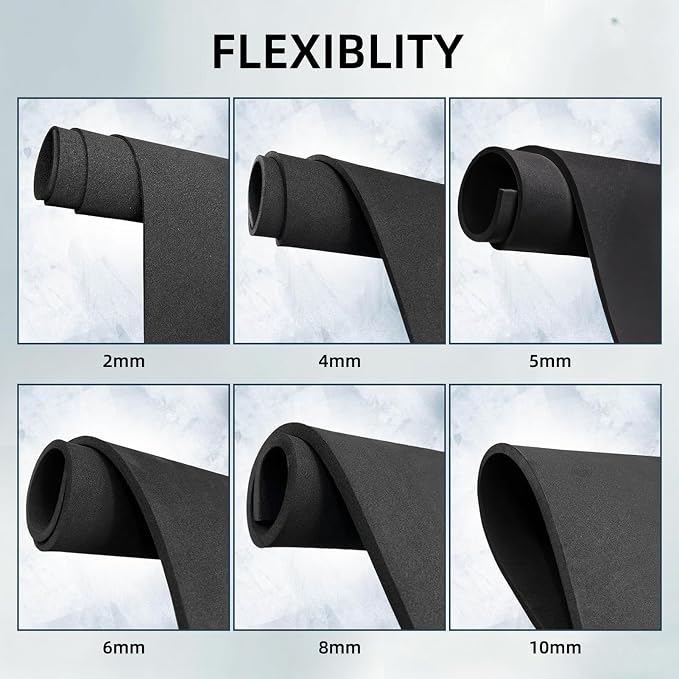 biguphate EVA Foam Roll - 5mm Thick Black Craft Foam Sheets - 15" x 39" Large - Image 4