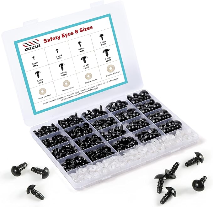 XKDOUS 12-20 mm, 5 Sizes Safety Eyes - Image 6