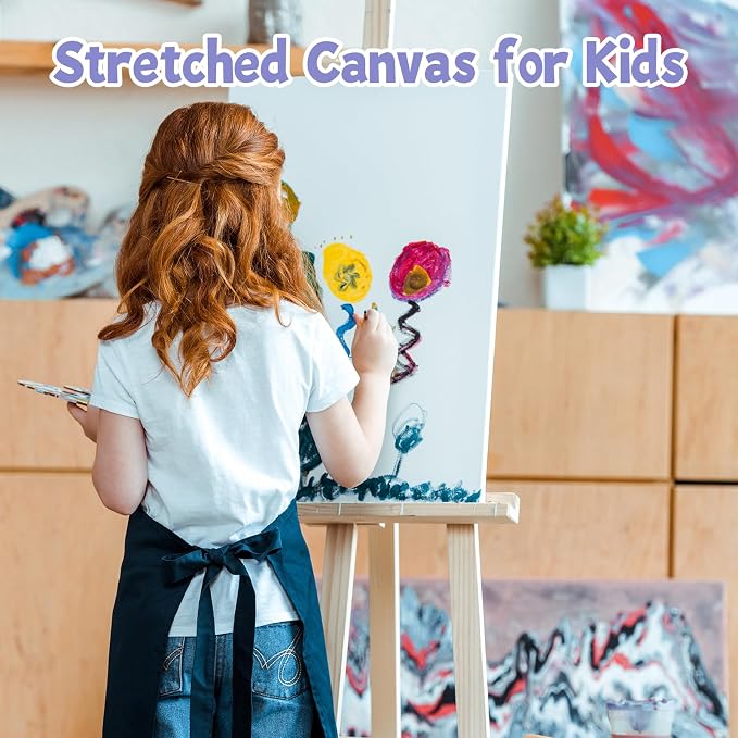 ESRICH 12x16 Stretched Canvas for Painting, 8 Pack Blank Canvases for Painting - Image 6