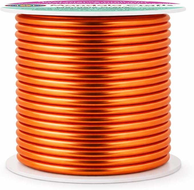 Mandala Crafts 13 Gauge Burnt Orange Anodized Aluminum Craft Wire, 60 FT | - Image 2