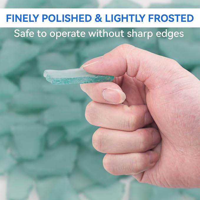 Keedolla 40oz Sea Glass Pieces for Crafts, Crushed Seaglass Pieces Bulk Flat - Image 4