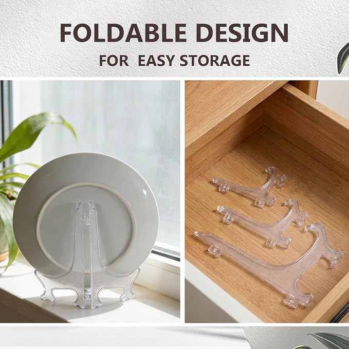 Artliving 10 Inch Clear Plastic Easels or Stand/Plate Holders to Display - Image 5