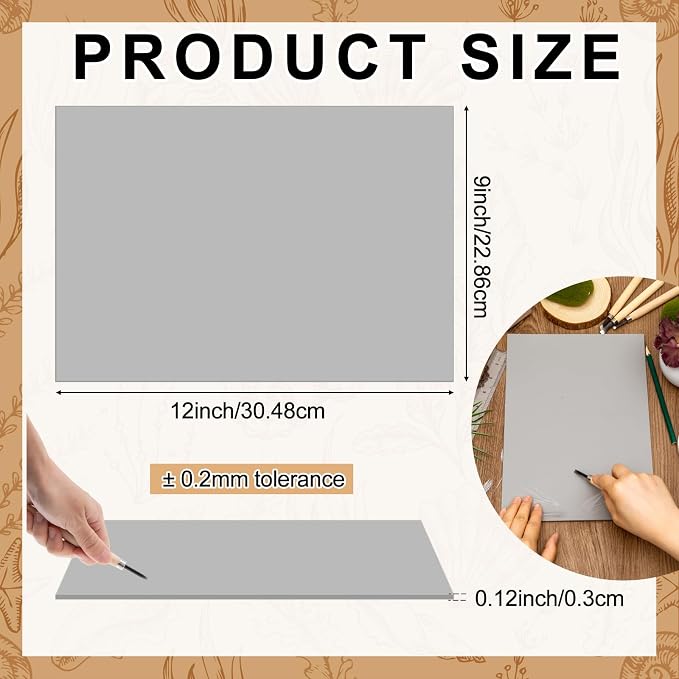 Yeaqee 12 Pcs 9 x 12 Inch Linoleum Blocks - Image 2
