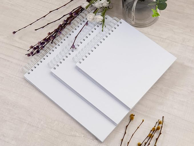 potricher 10 x 10 Inch DIY Scrapbook Photo Album 80 Pages Thick Kraft Blank - Image 6