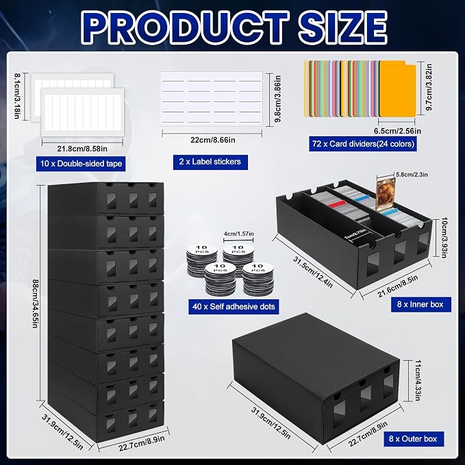 AOBOPLE Card Storage Box, 24000+ Cardboard Trading Card Boxes - Image 2