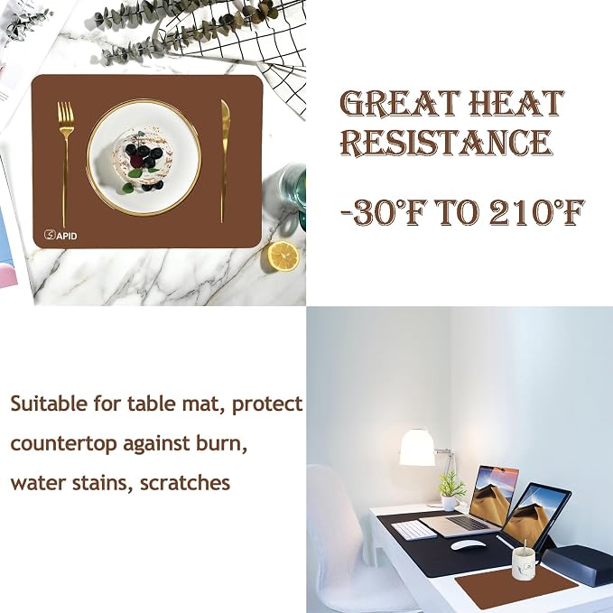 Sapid 2Pcs Thick Silicone Mat for Crafts, Nonstick Silicon Sheet for Epoxy Resin - Image 7