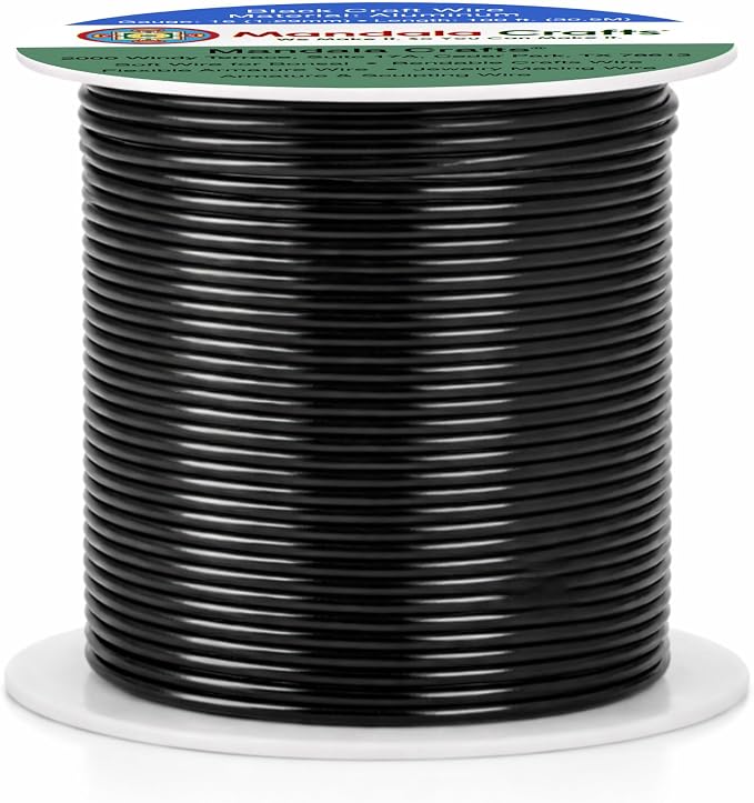 Mandala Crafts 16 Gauge Black Anodized Aluminum Craft Wire, 100 FT | Colored - Image 2