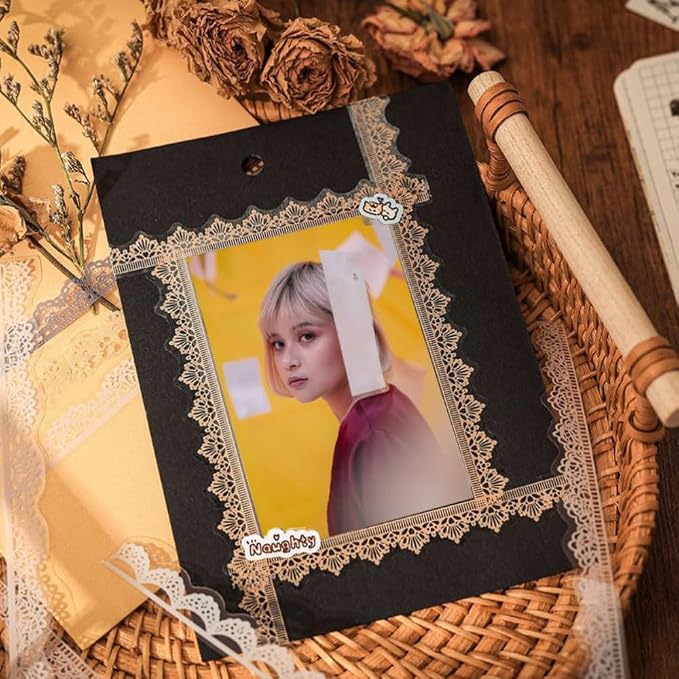 40 Pcs Transparent Lace Stickers - Image 4