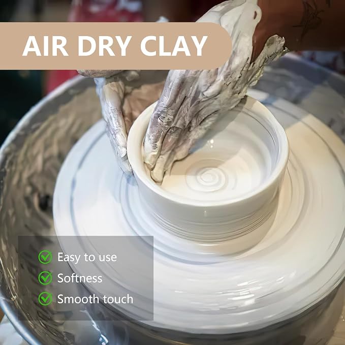 VIBRATITE 10LB Air Dry Clay, Wheel Throwing, DIY Crafts, Classroom Art Projects - Image 2