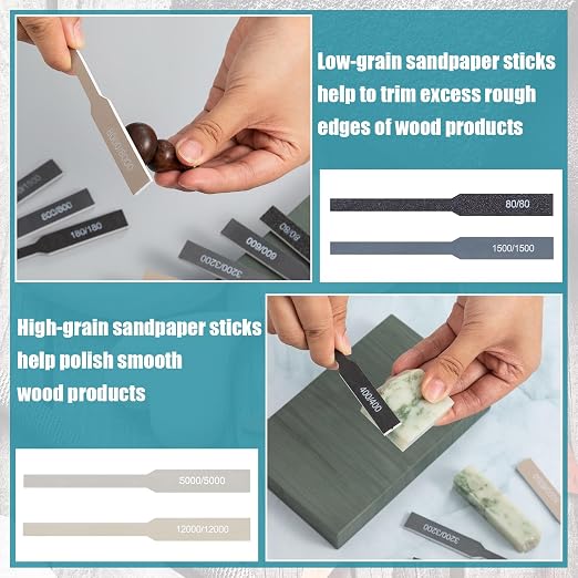 Honoson 20 Pcs Sanding Sticks for Plastic Models 3D Print Polishing Sticks - Image 3