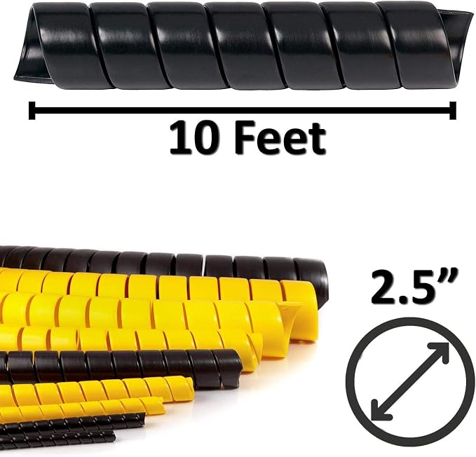 Electriduct 2.5 Inch Heavy Duty Spiral Wrap HDPE Flexible Plastic Cable Sleeve - Image 3