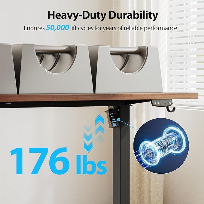 Agilestic Electric Standing Desk, 48 x 28 Inches Height Adjustable Desk - Image 6