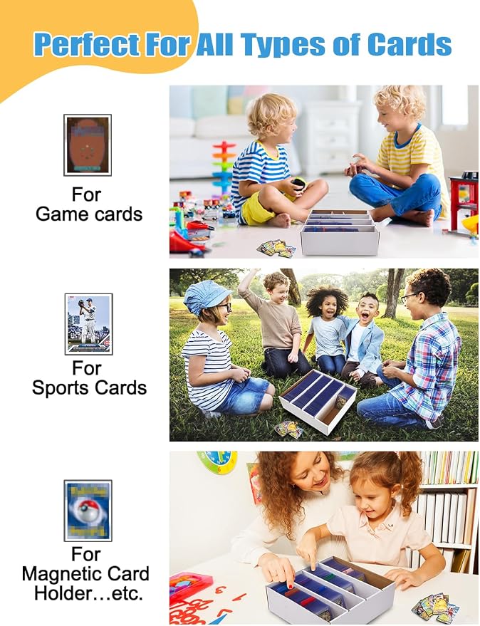 4 Pack Sports Card Boxes 3120 Count Cardboard Card Storage Box White Bulk Card - Image 5