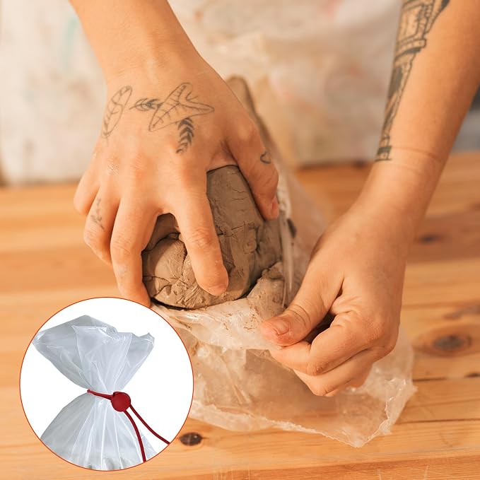 6pcs Clay Bag Ties, Adjustable Elastic Pottery Clay Bag Ties Ceramic Tool Strap - Image 5
