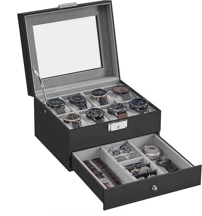 SONGMICS Watch Box, 8-Slot Watch Case Organizer - Image 7