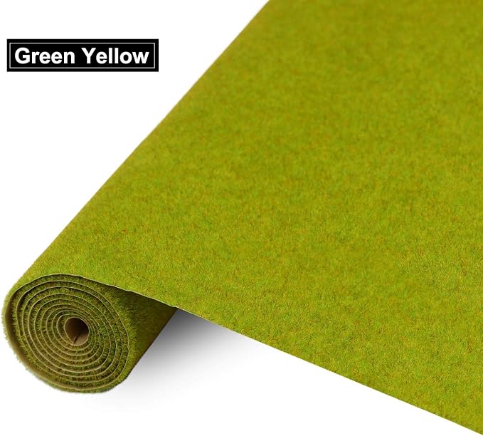 CP103 Artificial Model Grass Mat Trains Green Yellow 40x100cm or 15.7''x 39'' - Image 2