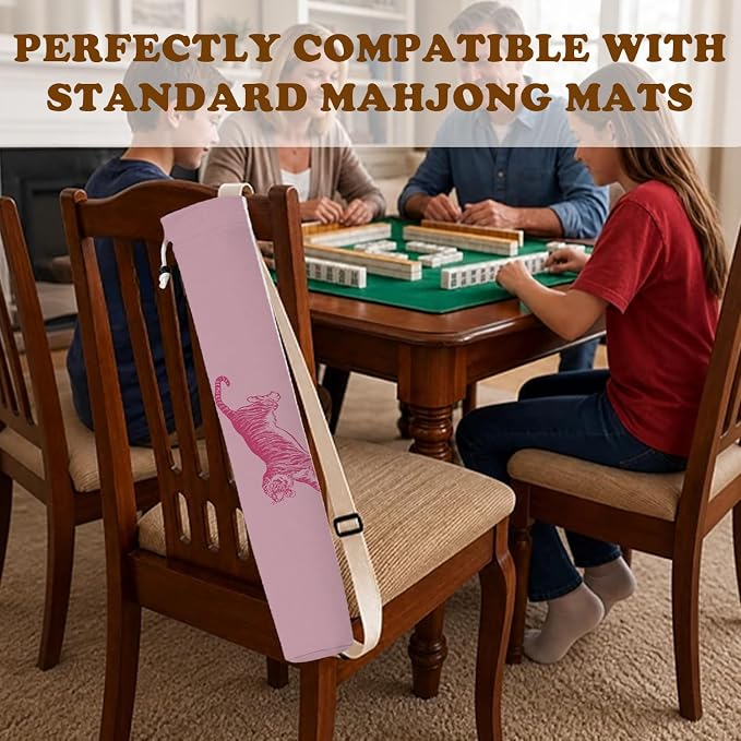 Preppy Pink Tiger Mahjong Mat Bag - Image 5