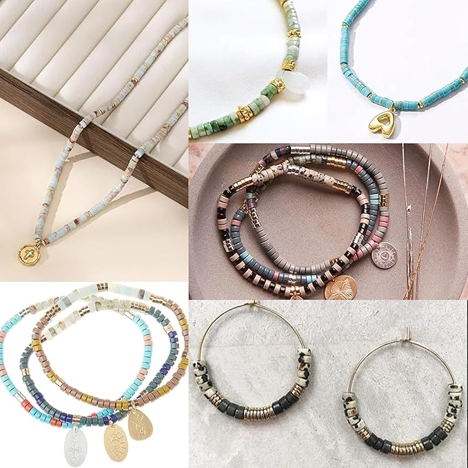 150Pcs 4×2mm Natural Yellow Tiger Eye Spacer Stone Beads - Image 4