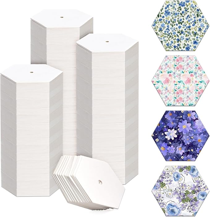 500 PCS Hexagon Piecing Paper Templates, Quilting Templates Accessories by Neworkg