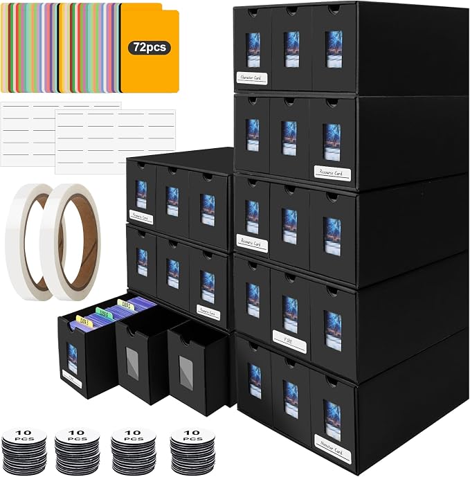 Card Storage Box, 14400+ Trading Card Storage 2700+ Toploader Card Storage Box by HIMOMO