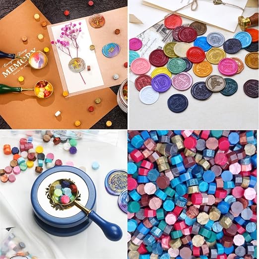 300Pcs Silver Sealing Wax Beads, Vintage Wax Seal Beads - Image 4