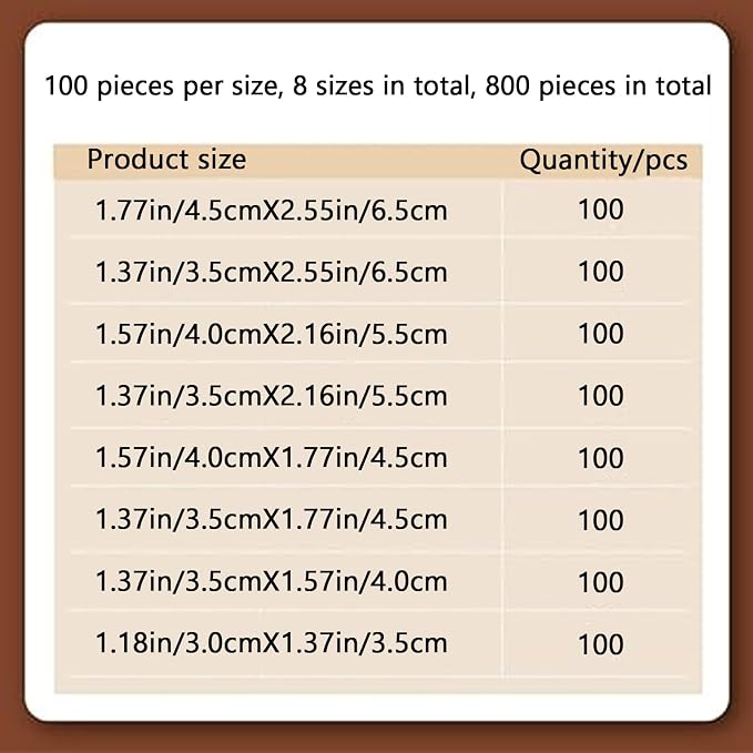 MSJ OPP Stamp Protection Bags 8 Models, Each 100 Pcs, Toal 800 Pcs - Image 2