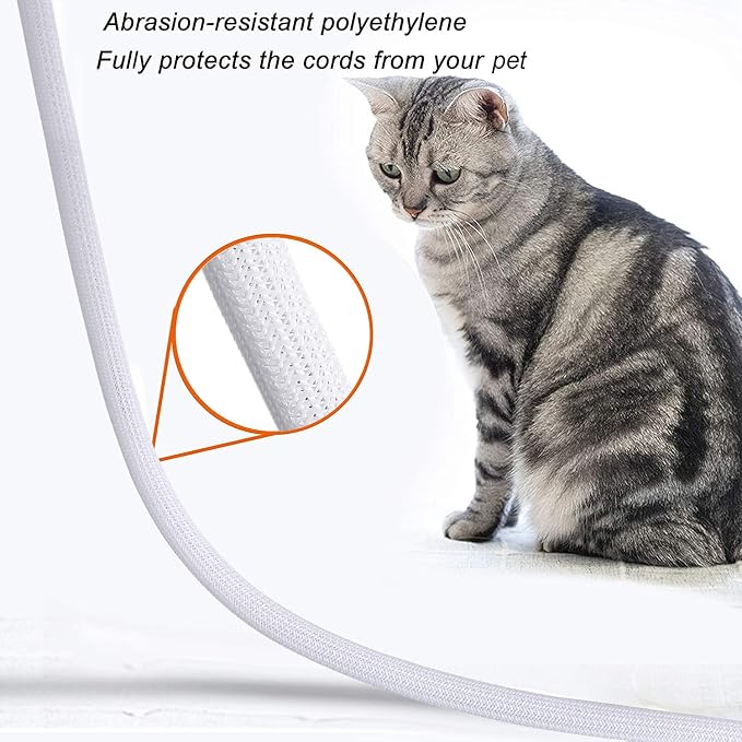25ft - 3/8 inch Braided Cable Management Sleeve Cord Protector - Self-Wrapping - Image 4