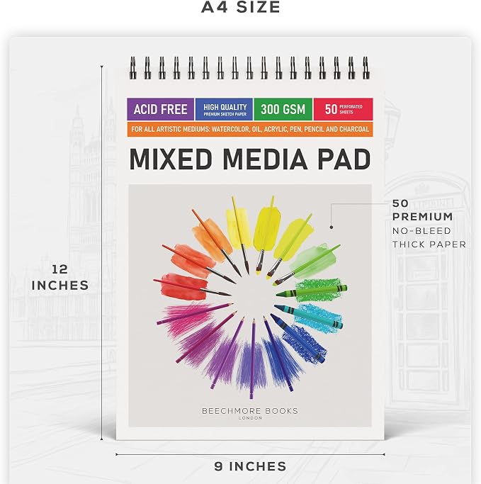Beechmore Books 9"x12" Watercolor Sketchpad - Image 4