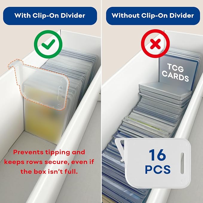 Fageverld 4-Pack Trading Card Storage Box, Top loader Storage Boxes, includes - Image 3