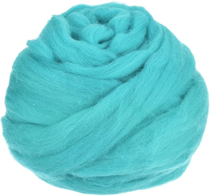uxcell Needle Felting Wool, 3.5 Oz Nature Fibre Wool Yarn Roving by uxcell