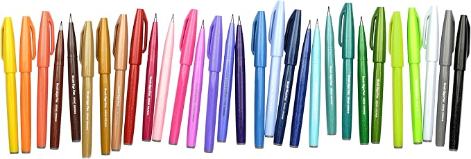 Pentel Fude Touch Sign Pen, Felt Pen Like Brush Stroke - Image 3