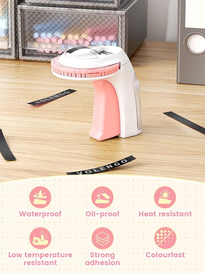 Pink Embossing Label Maker, Scrapbook Supplies Junk Journal Kits, Vintage - Image 2