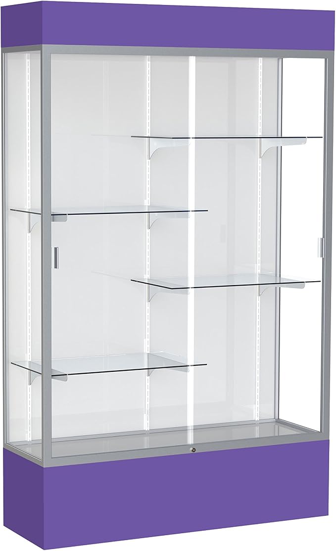 Waddell Spirit Lighted Floor Display Case, Satin Finish by WADDELL
