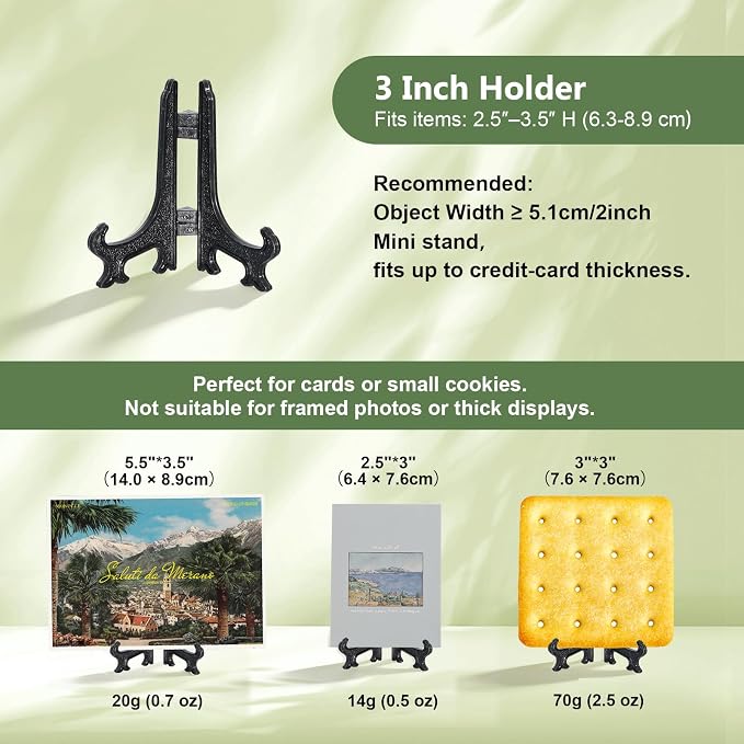 Artliving 3 Inch Acrylic Card Display Stands, Small Plastic Easels and - Image 4