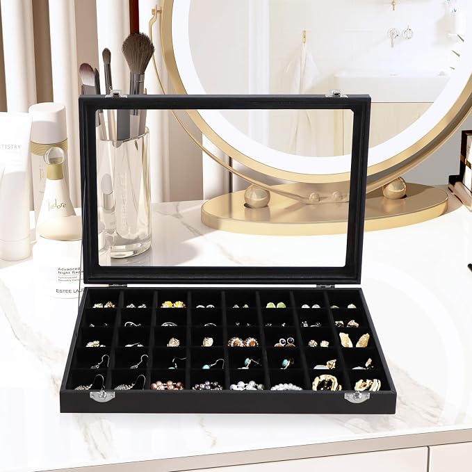 Wudygirl Jewelry Organizer 40 Grid Earring Holder Organizer - Image 2