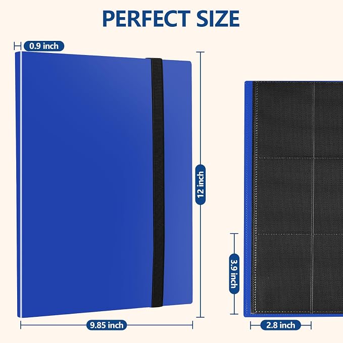 Card Binder, EDUDIIU 9 Pockets Premium Trading Card Binders, Cards Collection - Image 6
