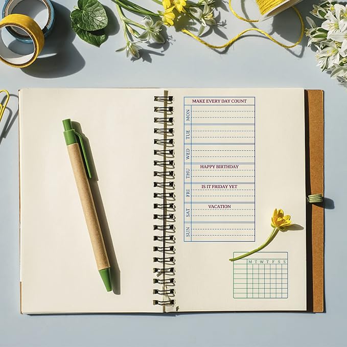GLOBLELAND Weekly Plan Clear Stamps Calendar Schedule Silicone Clear Stamp Seals - Image 4