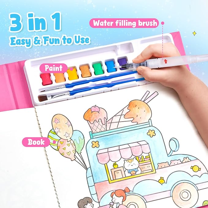JoyCat Paint with Water Coloring Books - Image 6