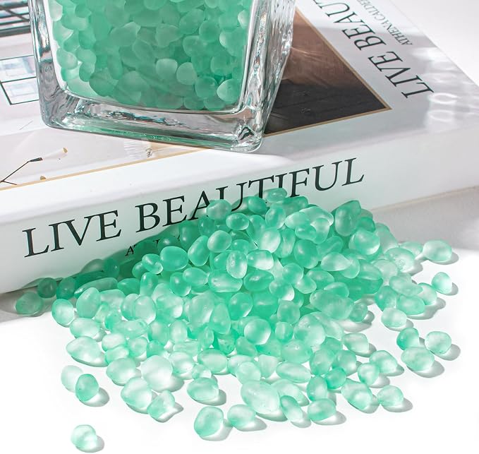 Keedolla 48 Oz Mint Green Sea Glass Stones Frosted Glass Pebbles Gemstones - Image 4