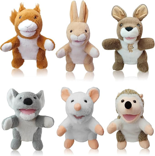6 Pcs Animal Hand Puppets for Kids by Unknown