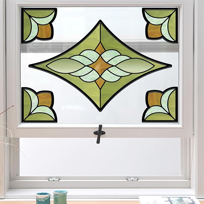 ADD.HERES Window Stickers, ‌Stained Glass Window Privacy Film, UV Blocking - Image 5