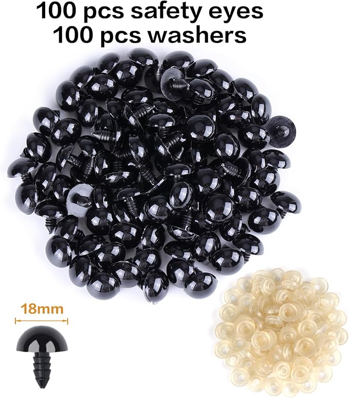 XKDOUS 18mm Safety Eyes, Crochet Eyes - Image 2