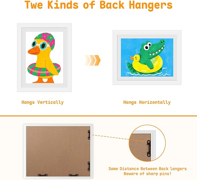 2 Pack Kids Artwork Frames Changeable 8.5 x 11 Inch Children Art Projects - Image 5