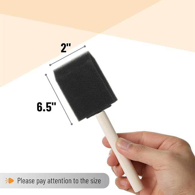 Bates- Foam Paint Brushes 2 Inch, 50 Pack - Image 3