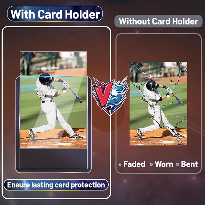 100 Hard Plastic Card Sleeves – 100 Toploads, 35PT Baseball Card Protectors - Image 3
