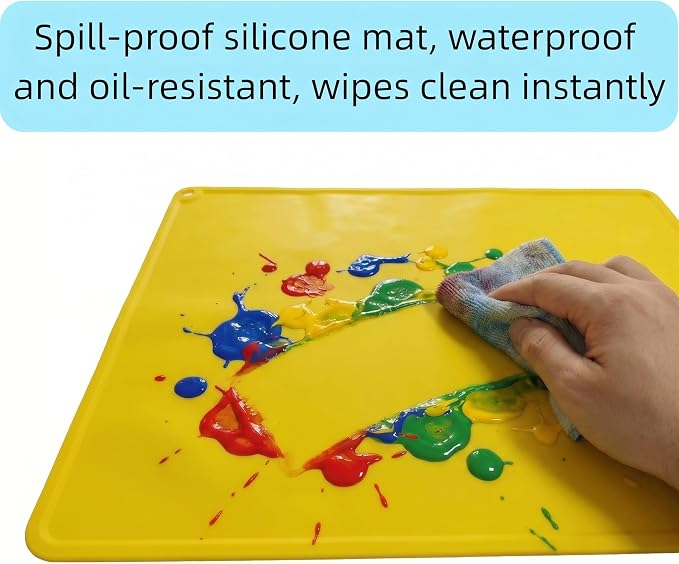 ZZOFSWORM Tie Dye Kit with 2 Adjustable Folding Racks, Non-Slip Silicone Pad & - Image 4