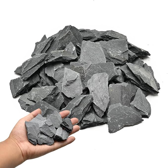 Natural Rocks Slate Stone 1-2.5 Inches Decorative Stones by KINGRUI